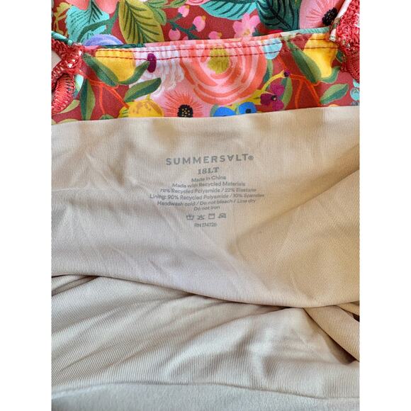 Summersalt Floral Ruffled One Piece Swimsuit EUC Plus Size 18 - Picture 6 of 9